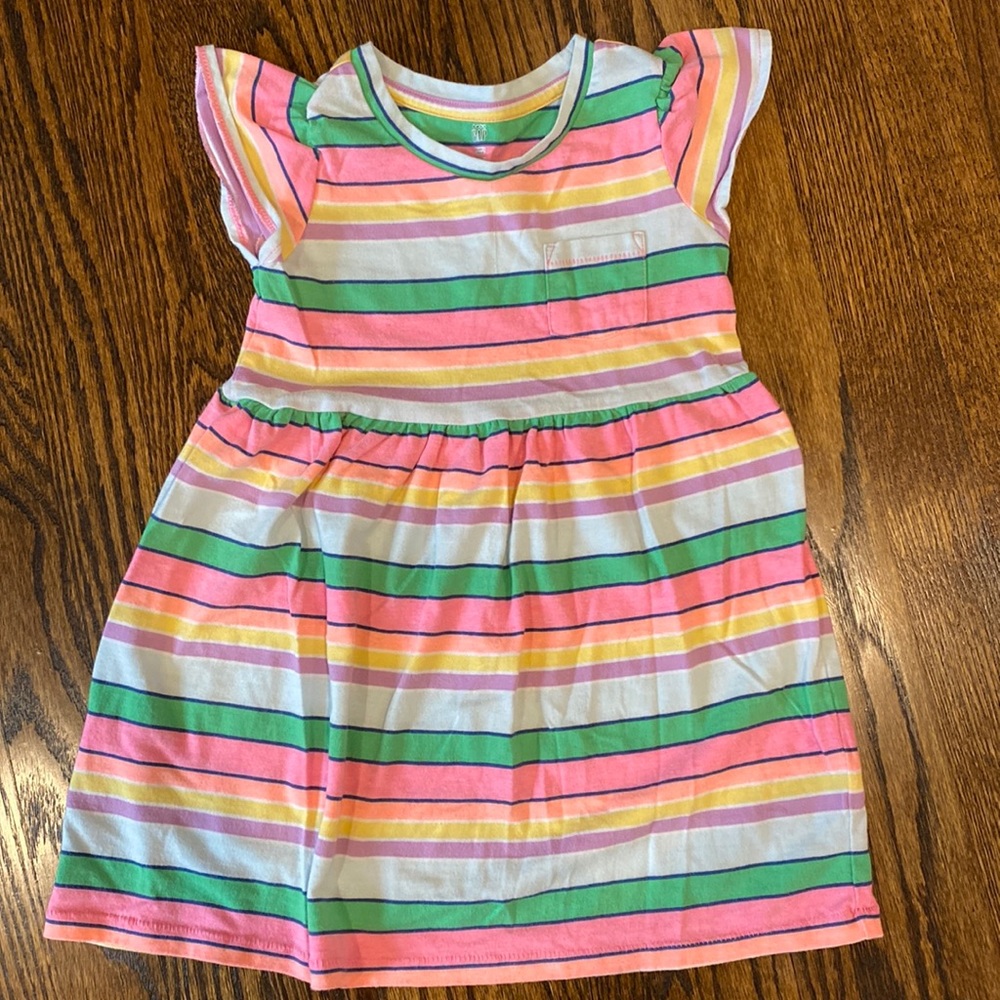 Baby Gap, Multicolored striped cotton play dress. Size 4 years